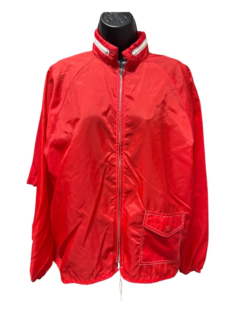 Vintage Sears Red Nylon Windbreaker Jacket